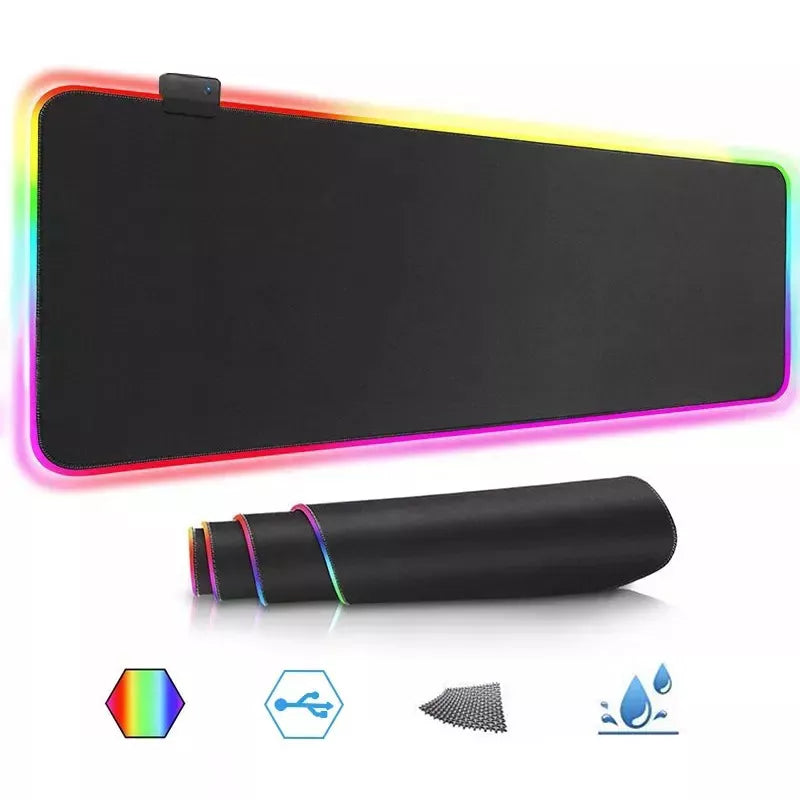 LED RGB XXL 80x30 žaidimų pelės kilimėlis