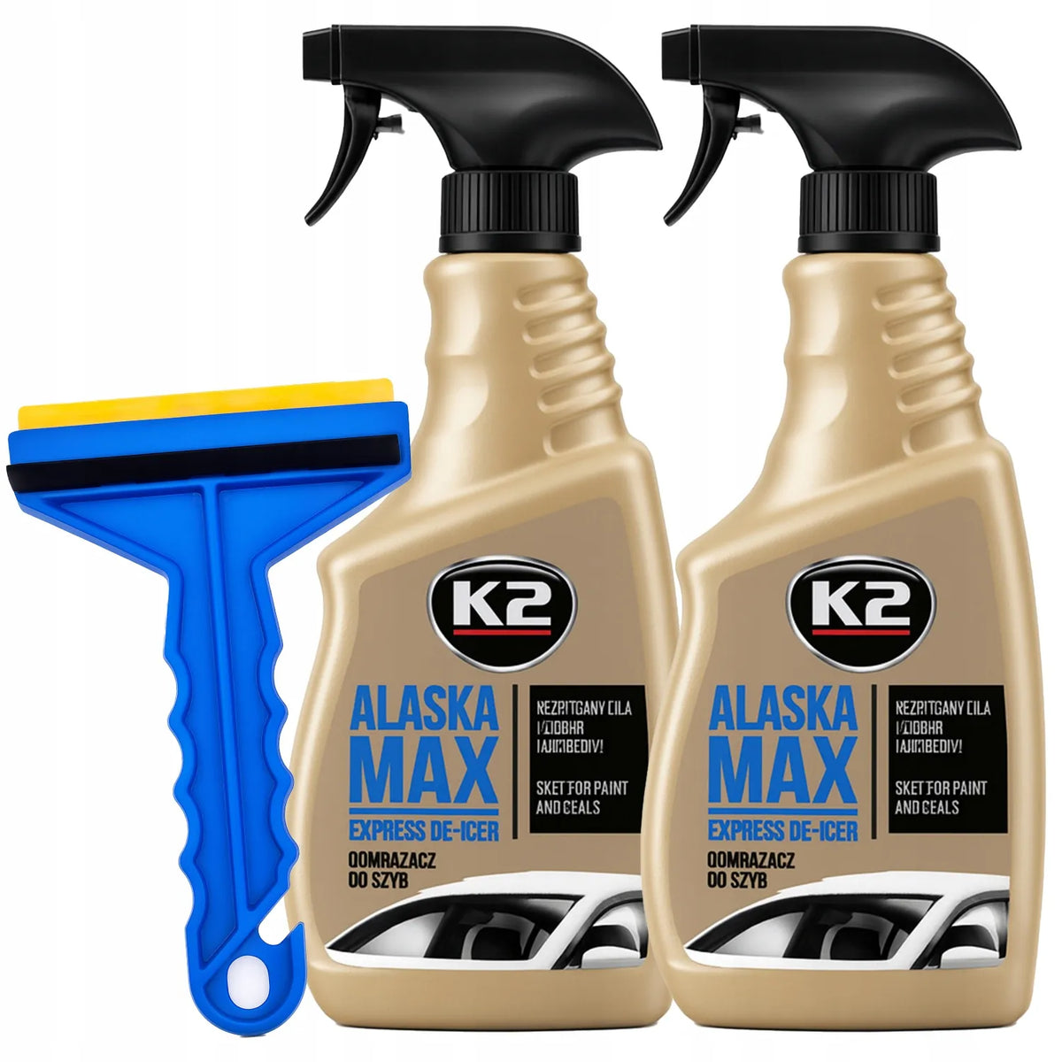 2 × K2 Alaska stiklo atitirpiklis + ledo grandiklis, purkštuvas, 700 ml