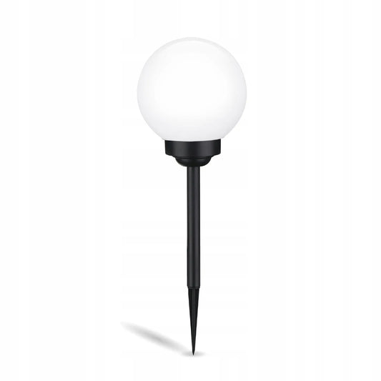 4x saulės LED sodo šviestuvai, įsmeigiami, rutulio formos, 15 cm, RGB spalvų