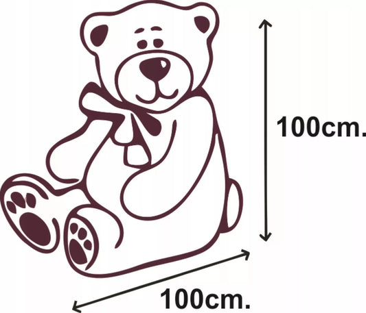 Didelis pliušinis meškinas milžinas 200 cm – siuvinėjimas „I Love You“