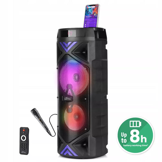 Nešiojamas belaidis „Bluetooth“ garsiakalbis su radiju ir karaokė MEDIATECH KEG 1400W