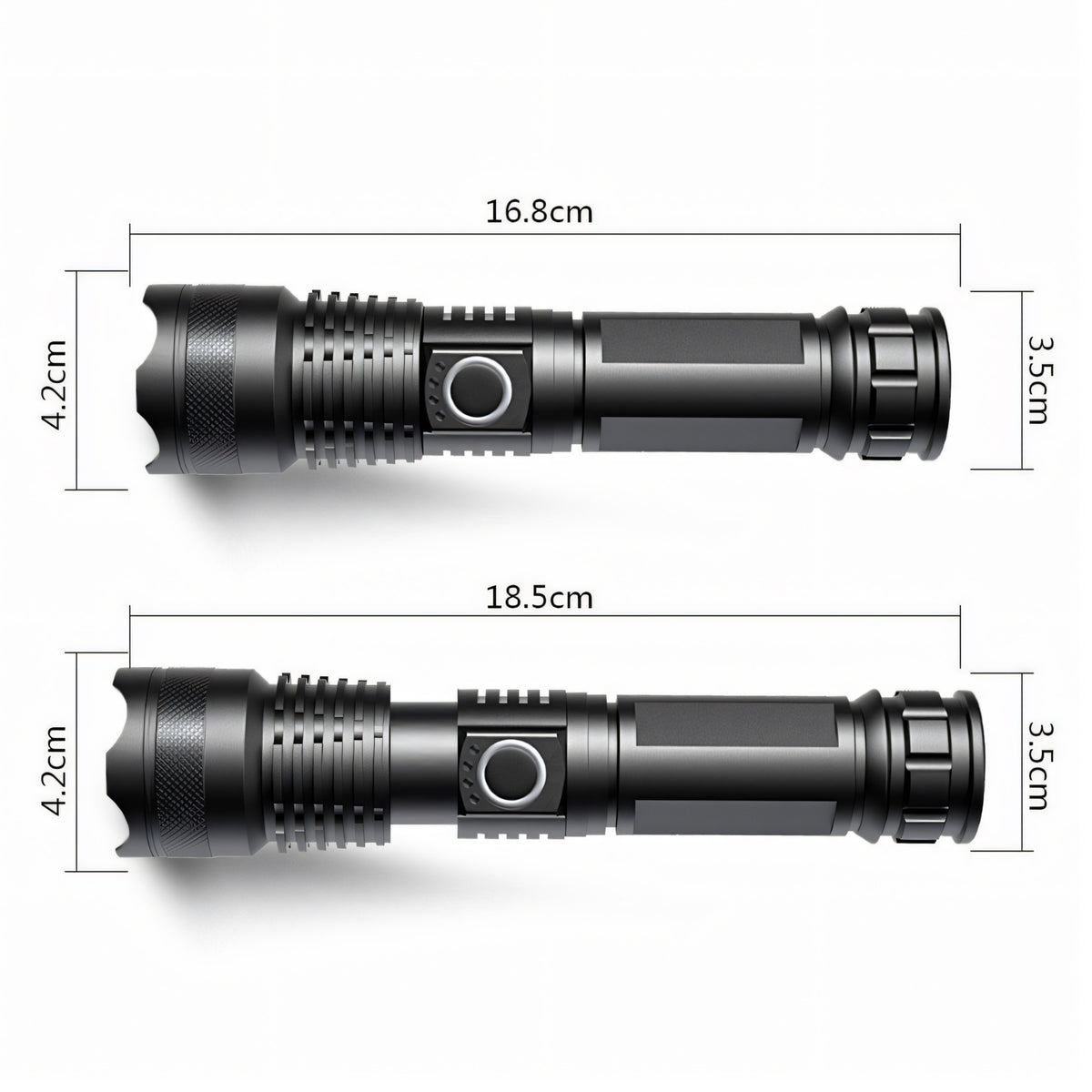 Taktiskais kabatas lukturītis – jaudīgs LED, uzlādējams, ūdensizturīgs, USB-C, 5 apgaismojuma režīmi