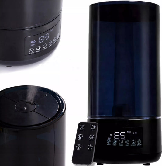 AUTOMATINIS ORO DRĖKINTUVAS SU JONIZAVIMU IR AROMATERAPIJA, DRĖGMĖS MATUOKLIS 3IN1 | 4,5L | LED | PILOTAS
