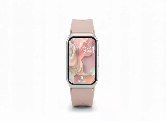 Modernus moteriškas išmanusis laikrodis - pranešimai, pulsas, žingsniai, Bluetooth