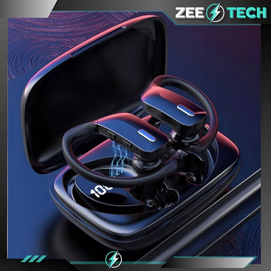 Belaidės ausinės su mikrofonu, „Bluetooth“, sportinės, žaidimų