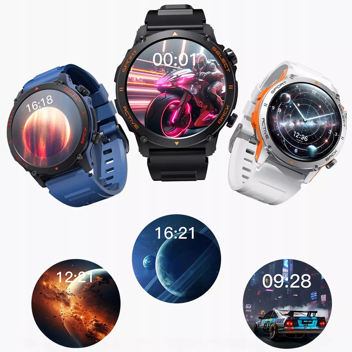 Išmanusis laikrodis Zegarek MENU PL Chat GPT Sport Pokalbiai Kumi smart watch Zegarek