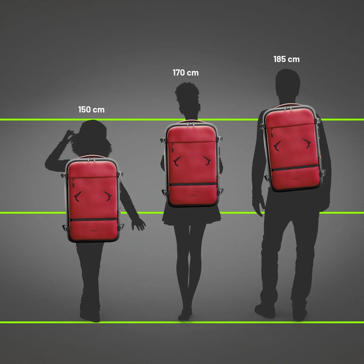 Vakuuminė kelioninė kuprinė nešiojamam kompiuteriui Diablo Chairs Backpack Air, bordinė