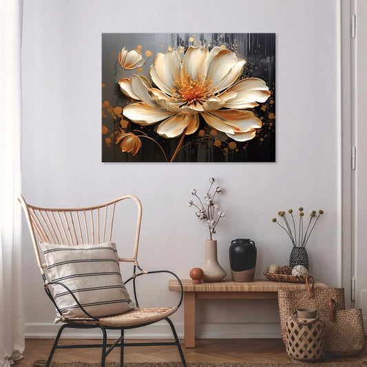 Abstraktus 3D lelijos gėlės paveikslas ant drobės miegamajam ir svetainei, 120 × 80 cm