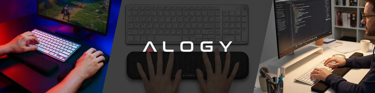 Alogy ErgoSupport™ riešų atramų rinkinys klaviatūrai ir pelei su Memory Foam