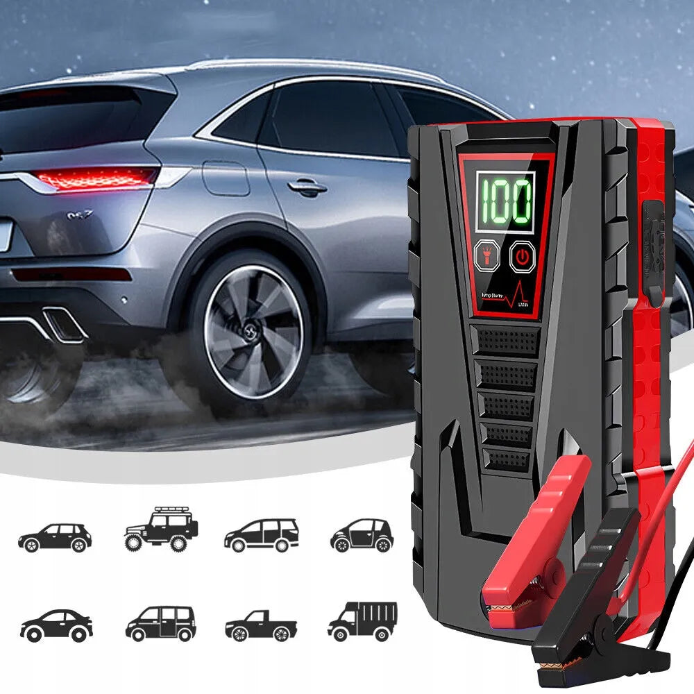 Automobilinis užvedimo įrenginys Jump Starter 12V LCD ekranas 99800mAh