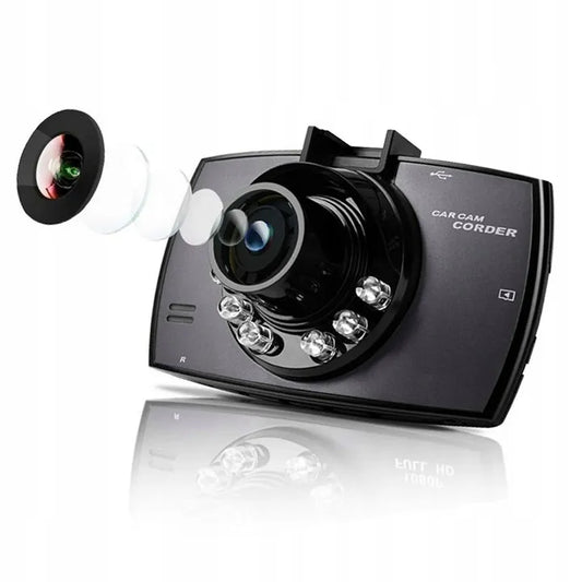 Automobilinis vaizdo registratorius, kamera FULL HD 1080p su LED