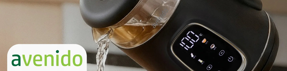 avenido stiklinis elektrinis virdulys su temperatūros reguliavimu 1,7 l