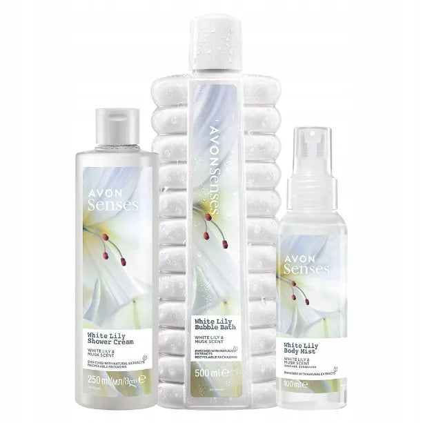 Avon „White Lily“ kosmetikos rinkinys, 3 vnt.
