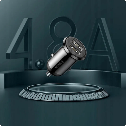 BASEUS greitas galingas automobilinis telefono įkroviklis 2x USB 4.8A 12-24V