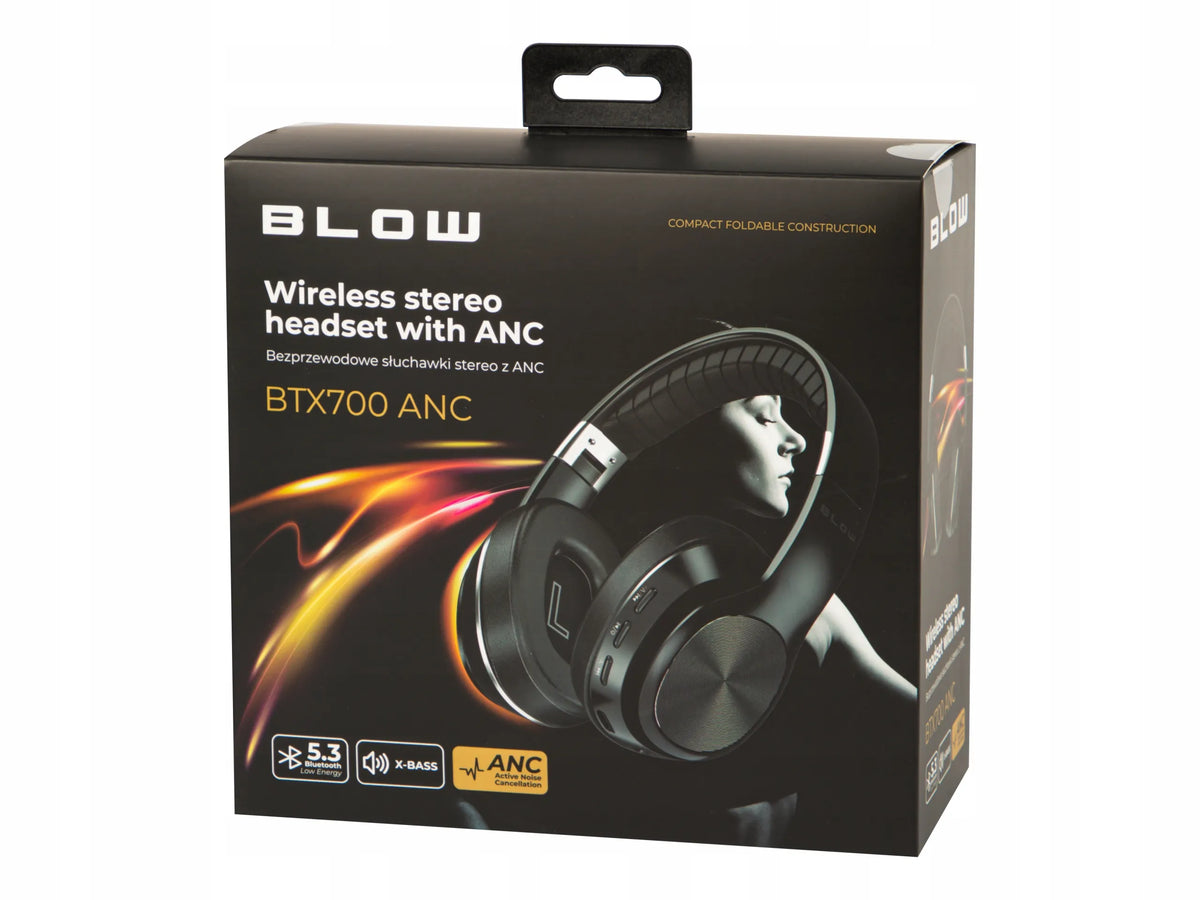 Belaidės ausinės BLOW BTX700 ANC su mikrofonu ir Bluetooth
