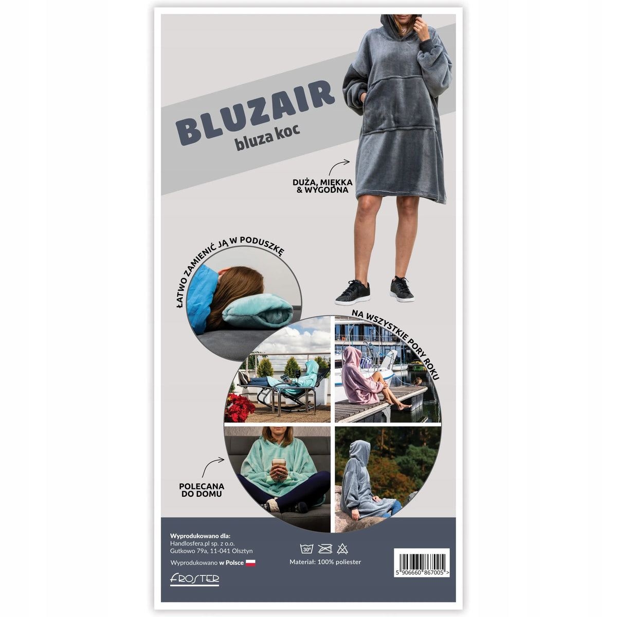 „Bluzair“ kocobliuzė „Lenkiškas pūkuotukas“ su pagalve
