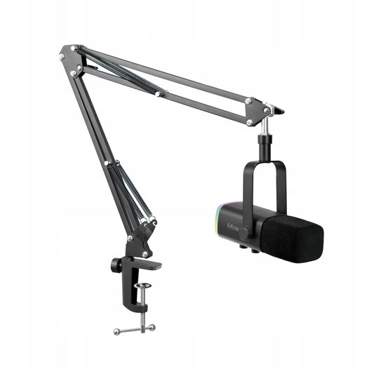 Dinaminis studijinis mikrofonas Fifine AM8T USB/XLR RGB PnP su laikikliu