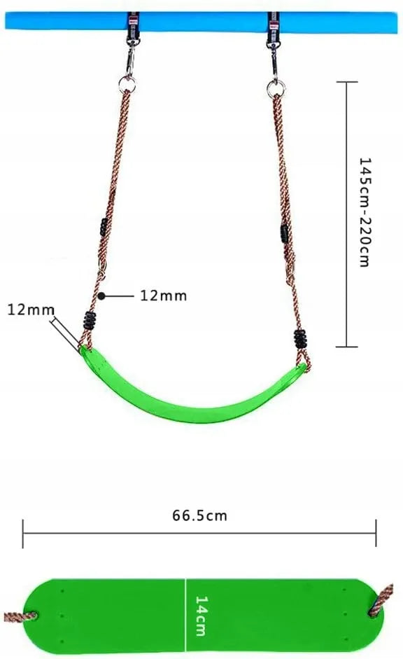 EXTSUD Vaikiškos sūpynės – lanksčios ir patvarios, iki 150 kg, 67x14 cm