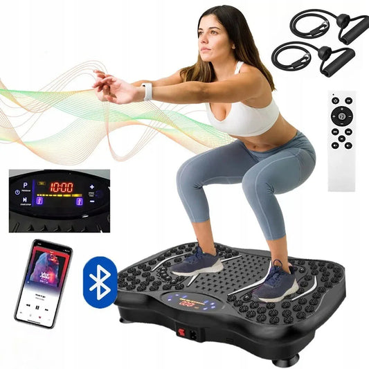 „Gymtek“ vibruojanti platforma fitneso treniruotėms su pasipriešinimo juostomis