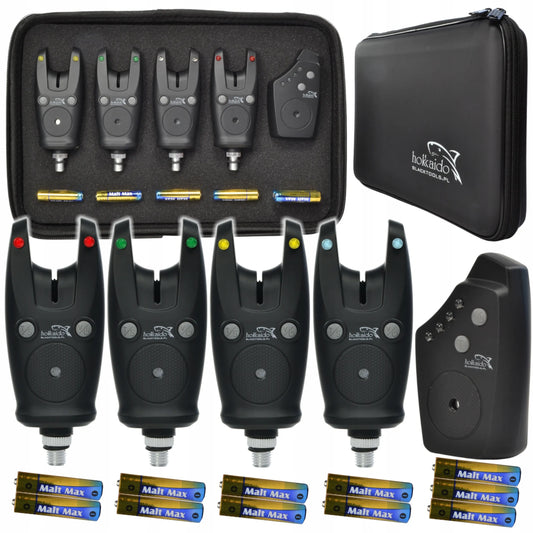 Hokkaido W12051 elektroninių kibimo signalizatorių rinkinys 4+1, gumuotas