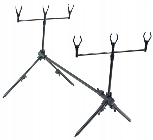 Juoda NECO karpinė atrama 3 meškerėms „Rod Pod“ su šakutėmis