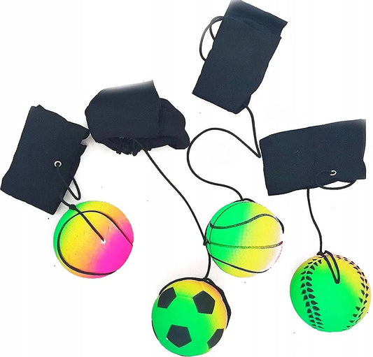Kamuoliukas ant elastinės juostelės „jojo“, kaučiukinis žaislas žaidimui
