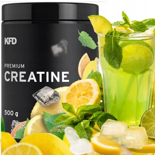 KFD kreatino monohidratas „Premium Creatine“, limonado skonio, 500 g