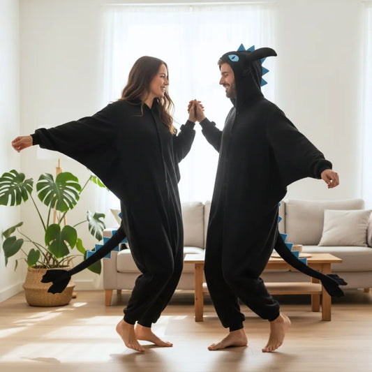 Kigurumi pižama „Szczerbatek“, mėlyna, XL, 175–185 cm