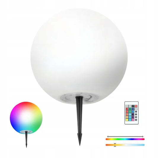 Kobi GARDEN BALL saulės LED sodo šviestuvas 3000K RGB 30cm