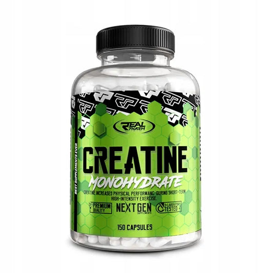 Kreatinas kapsulėmis, monohidratas „Real Pharm Creatine Monohydrate“, 150 kapsulių