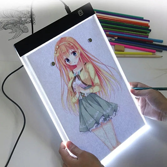 LED piešimo lenta vaikams A4 formato, grafinė kalkavimo lenta