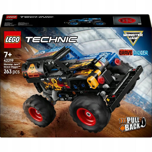 LEGO 42219 Technic Monster Jam Grave Digger Ugnis ir ledas