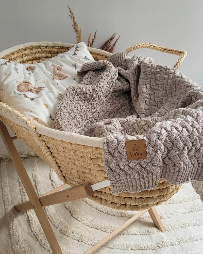 „Lepre“ 100 % merino vilnos pledas, žieminis, šiltas ir storas, smėlinis