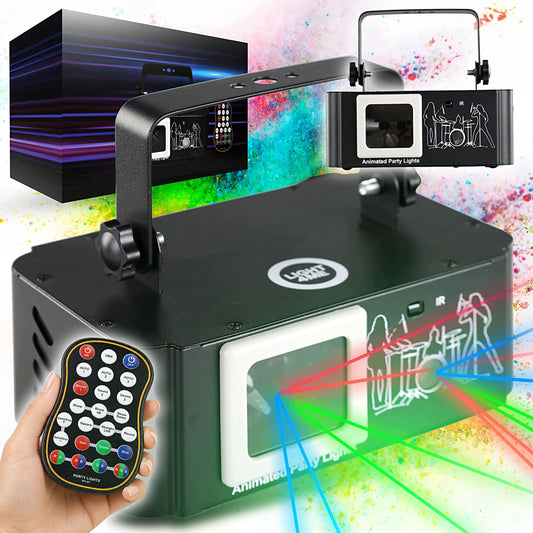 Light4Me PARTY LASER 1 RGB DMX lazerinis projektorius su skeneriu