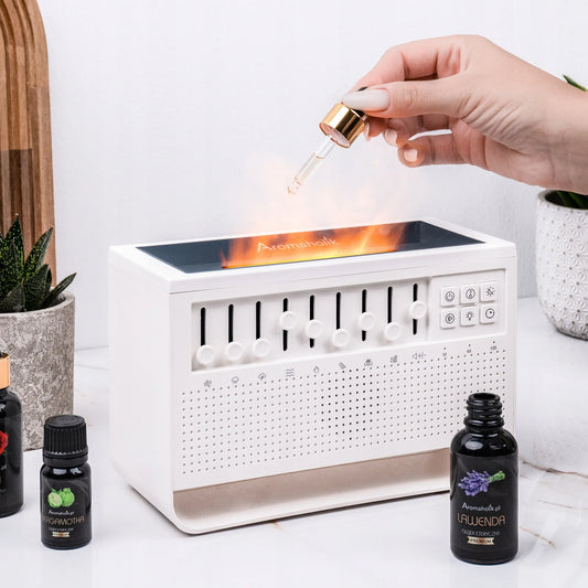 Oro drėkintuvas kvapų difuzorius su LED naktine lempute aromaterapijai