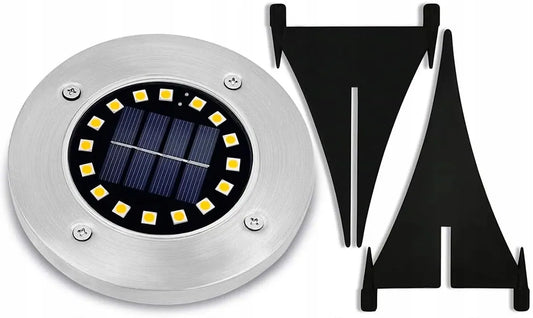 POLIFACH saulės energija maitinamas šaltas LED gruntinis šviestuvas, 16 LED, įsmeigiamas, atsparus apkrovai P216