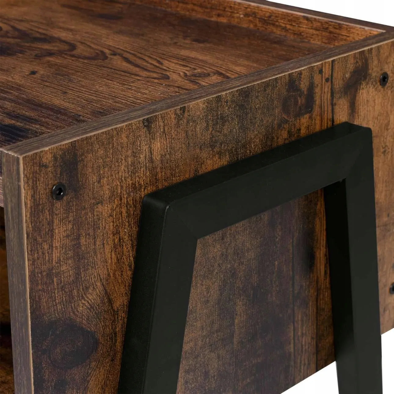Pramoninė naktinė spintelė „Loft Skive Rustic“ iš postuosto ąžuolo