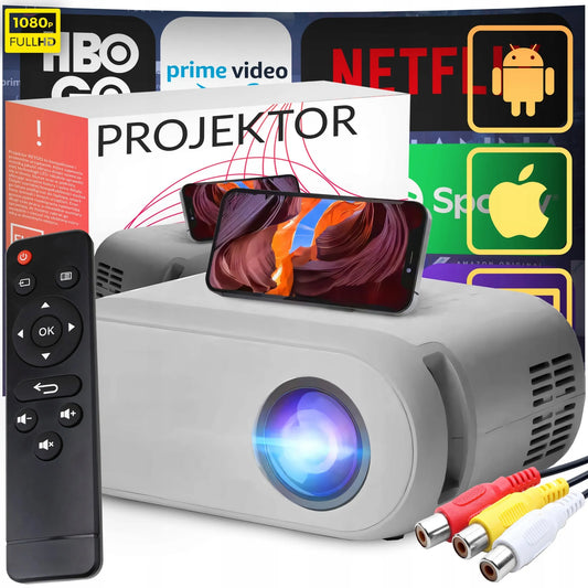 RETOO ER1160 Nešiojamas Wi-Fi projektorius, Full HD, 3000 lm