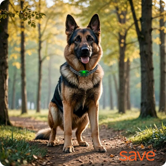 „Save“ elektrinis dresūros antkaklis šunims su nuotolinio valdymo pulteliu, atsparus vandeniui
