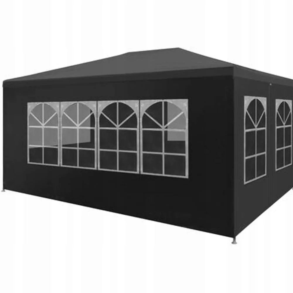 Sodo paviljonas prekybinė palapinė altana sodui 3x4 m + 4 sienelės juodas