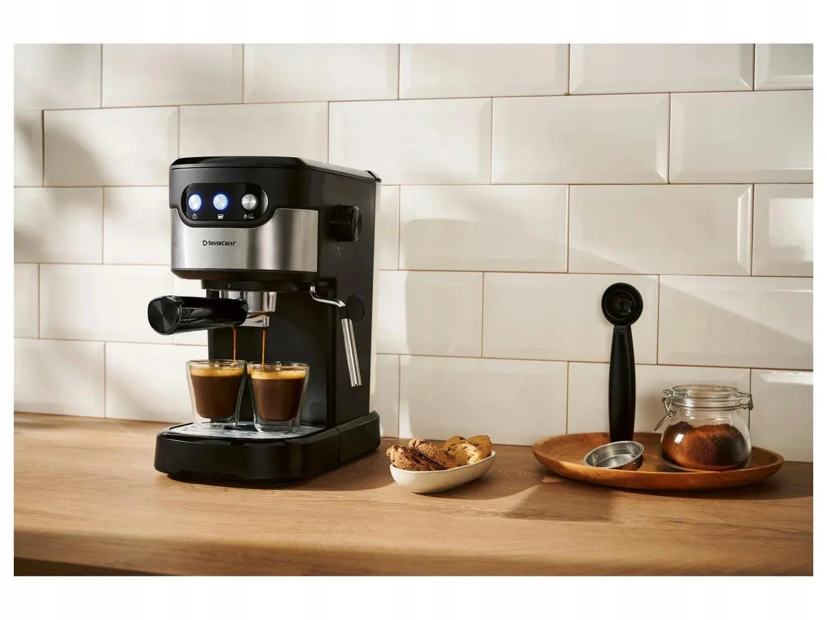 Svirtinis espresso kavos aparatas SilverCrest SEMB 1100 B1 1100 W juodas