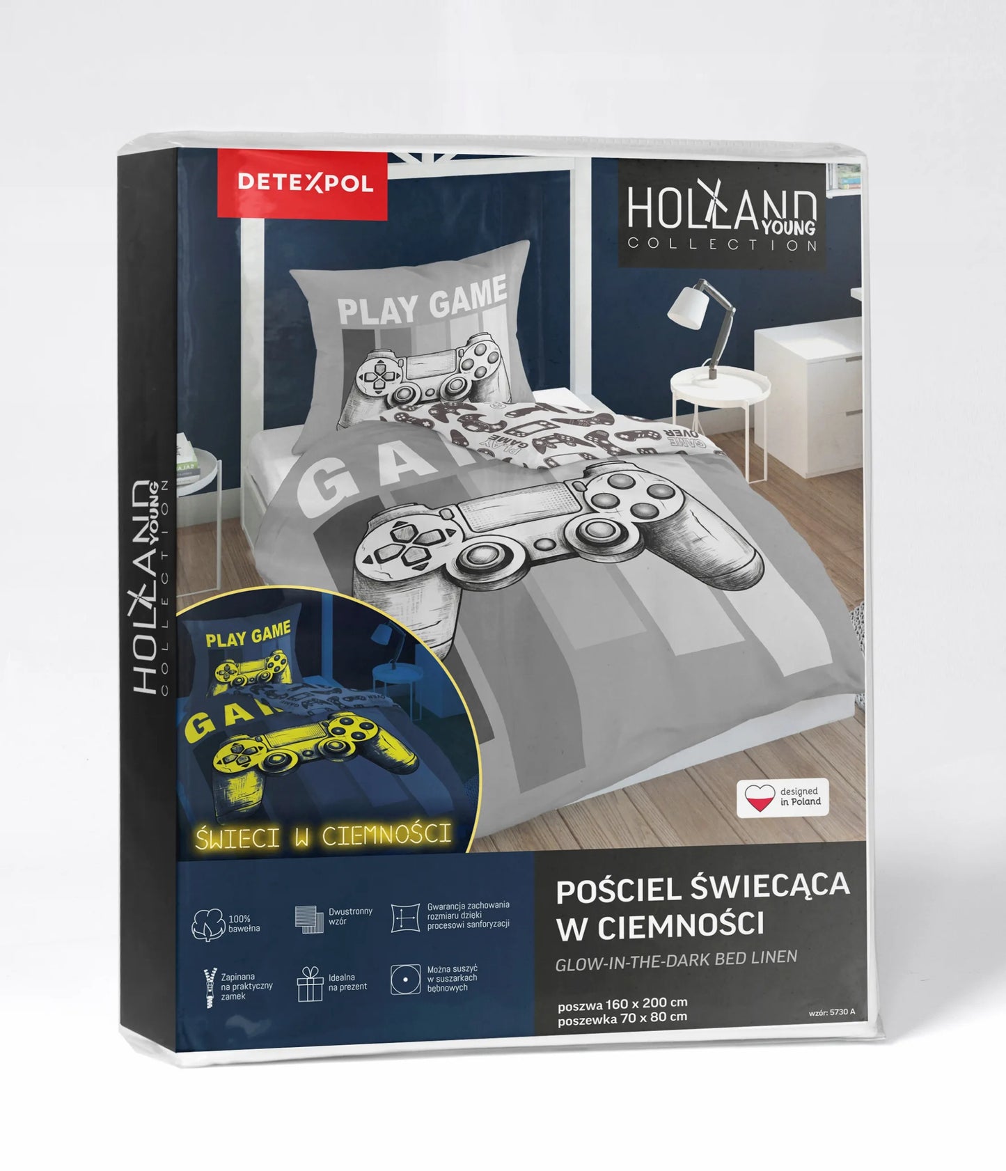 Tamsoje šviečianti patalynė 140x200 Gamer pultelis žaidimų konsolė