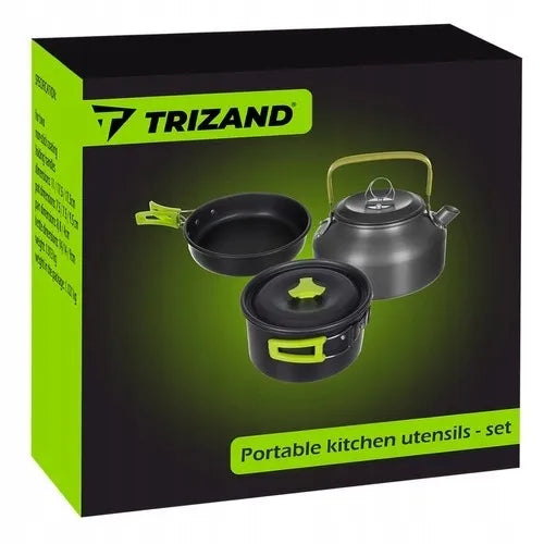 Turistiniai indai Trizand Survival 18 viename – kempingo rinkinys 2 asmenims