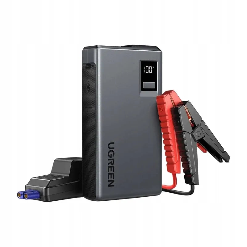 UGREEN ES702 automobilinis užvedimo įrenginys ir powerbankas, 12 000 mAh, 1000 A, USB-C, LED