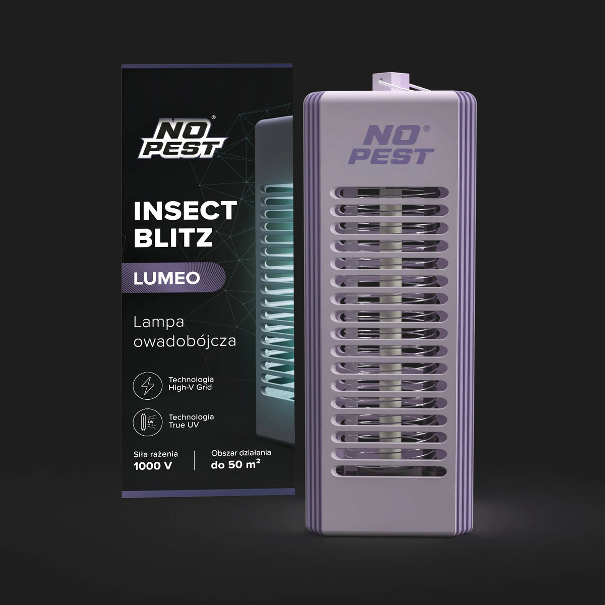 UV kukaiņu slazds – elektriskā lampa pret odiem un mušām No Pest Lumeo, lavandas krāsā
