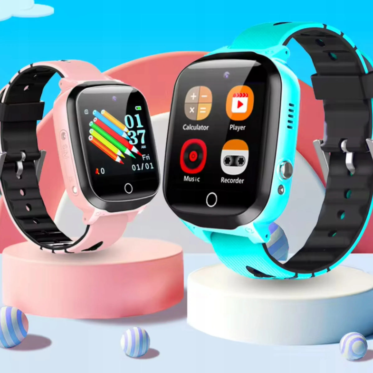 Vaikiškas išmanusis laikrodis WonderWatch A5s, violetinis