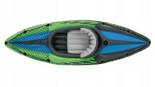 Vienvietė baidarė Challenger K1 Intex 68305 su pompa, irklu ir krepšiu