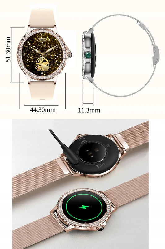 WonderWatch Nx19 Diamonds auksinis išmanusis laikrodis