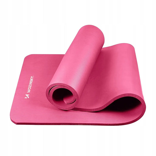 Wozinsky gimnastikos kilimėlis fitnesui ir jogai 183 x 61 x 1,5 cm - rožinis