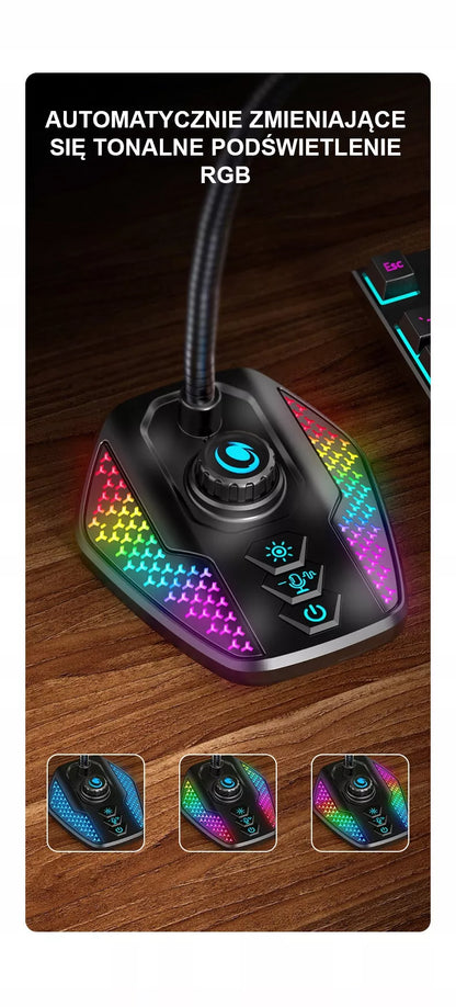 LED RGB mikrofonas žaidimams – PC ir nešiojamiesiems kompiuteriams